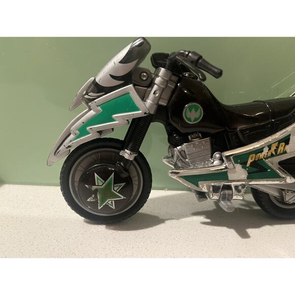Power Rangers Ninja Storm Green Ranger Tsunami Cycle Motorcycle Bandai 2002 - Picture 2 of 4